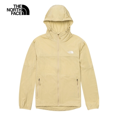 【The North Face 官方旗艦】北面男款卡其色防潑水防曬涼感防風外套｜87VW3X4