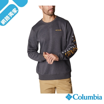 Columbia哥倫比亞 男款 Columbia防曬50大學T-深灰 UAE03580DY / FW22