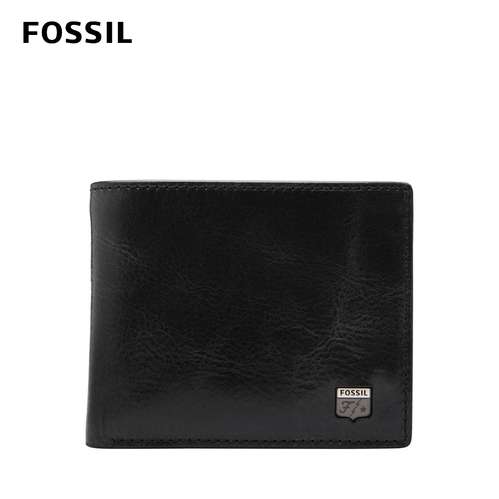 FOSSIL Jesse 真皮證件格零錢袋皮夾-黑色 ML4310001