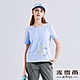 MYVEGA麥雪爾 字母刺繡圓領造型T恤-水藍 product thumbnail 1