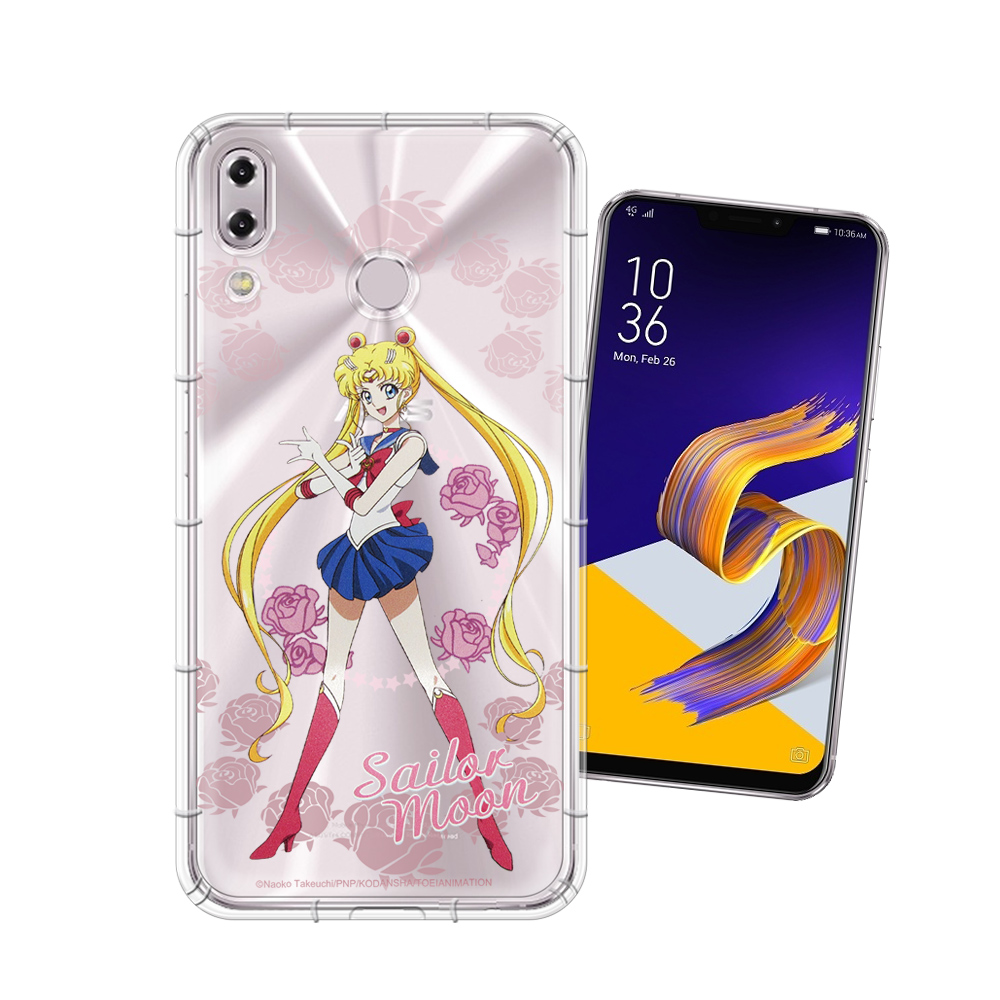 正版美少女戰士ASUS ZenFone 5(2018)ZE620KL空壓安全手機殼(月亮)