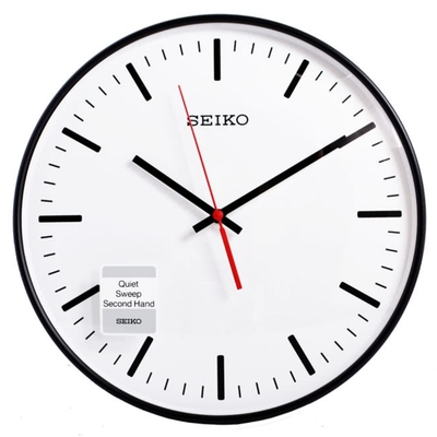 SEIKO精工 極簡立體 滑動式秒針 靜音 時鐘 掛鐘(QXA701K)SK048