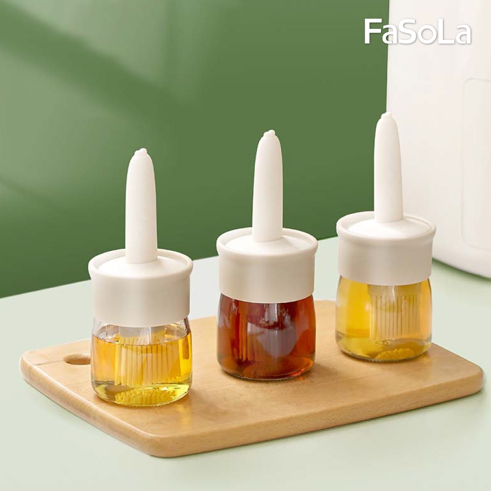 FaSoLa 料理幫手三合一矽膠油刷瓶 醬刷瓶 200ml