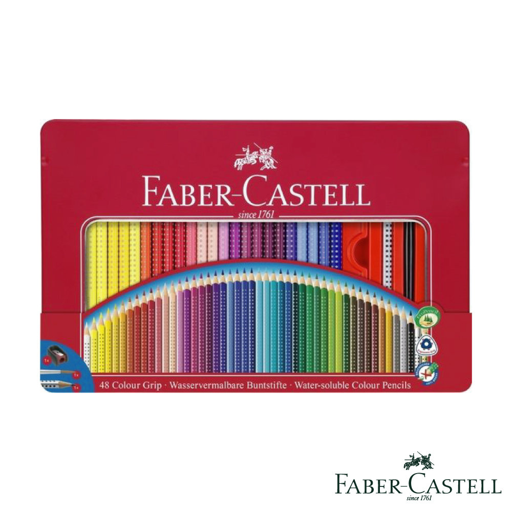 Faber Castell 紅色系 2001握得住好點子水彩色鉛筆48色鐵盒