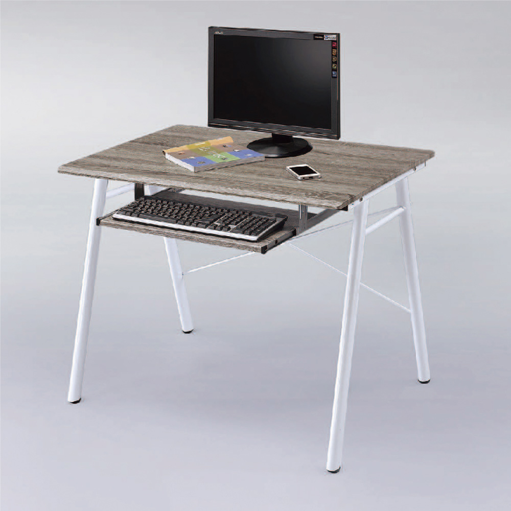 綠活居 亞比時尚3尺鍵盤書桌/電腦桌-90x60x75cm免組