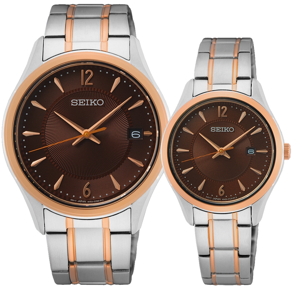 SEIKO精工 CS 城市情侶手錶 對錶(SUR470P1+SUR476P1)