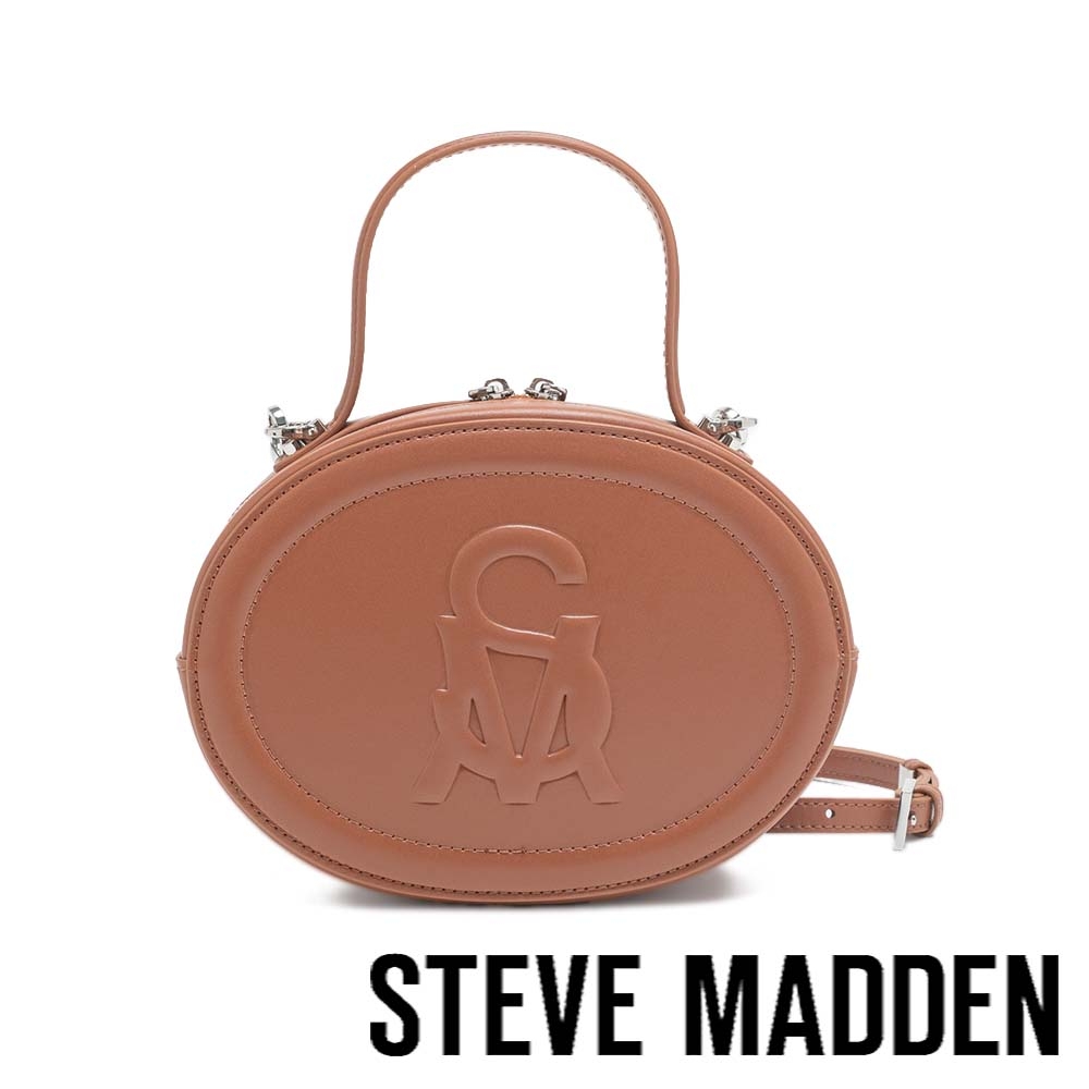 STEVE MADDEN-TWBELLA 立體手提斜背小圓包-棕色