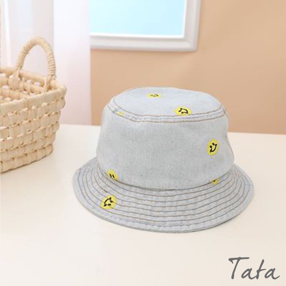 童裝 刺繡笑臉牛仔漁夫帽 共二色 TATA KIDS