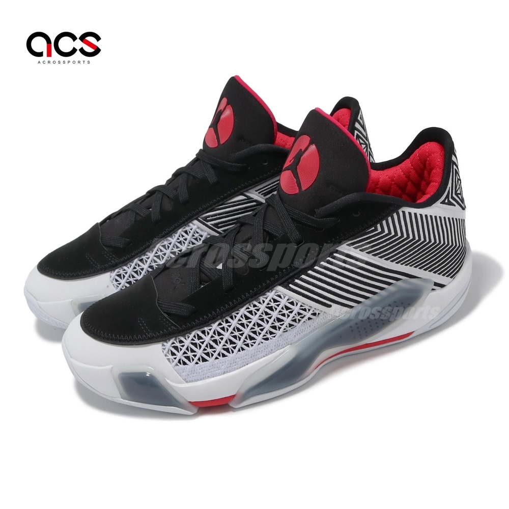 Nike 籃球鞋 Air Jordan XXXVIII Low PF 男鞋 白 紅 氣墊 AJ38 低筒 FD2325-101