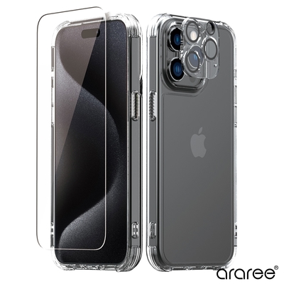 Araree Apple iPhone 15 Pro Max 保護殼+保護貼(3合1超值組)