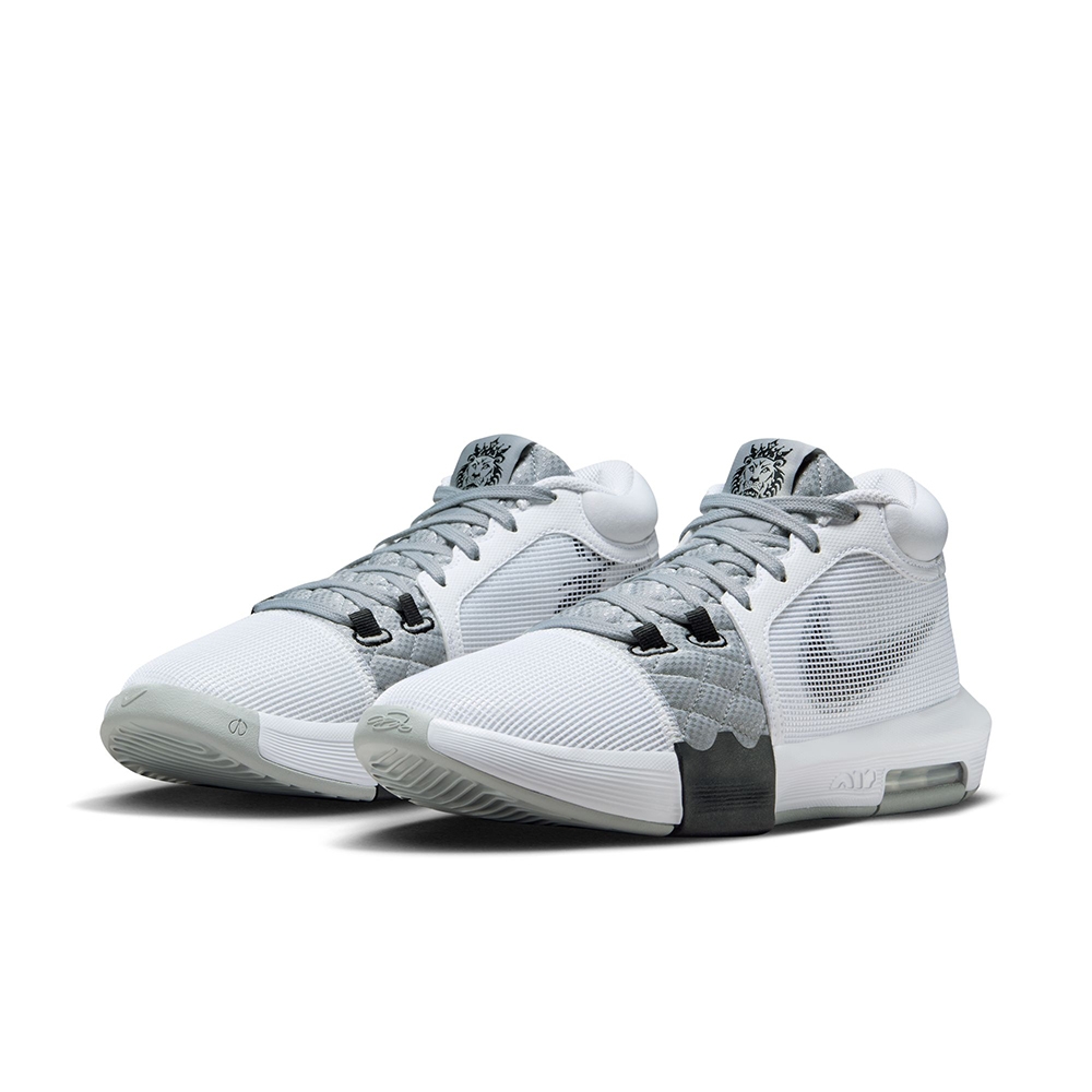 NIKE 籃球鞋 男鞋 運動鞋 緩震 LEBRON WITNESS VIII EP 灰白 FB2237-100 (3B3441)