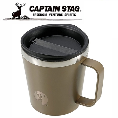 日本【鹿牌CAPTAIN STAG】泡麵馬克杯 450ml 棕色