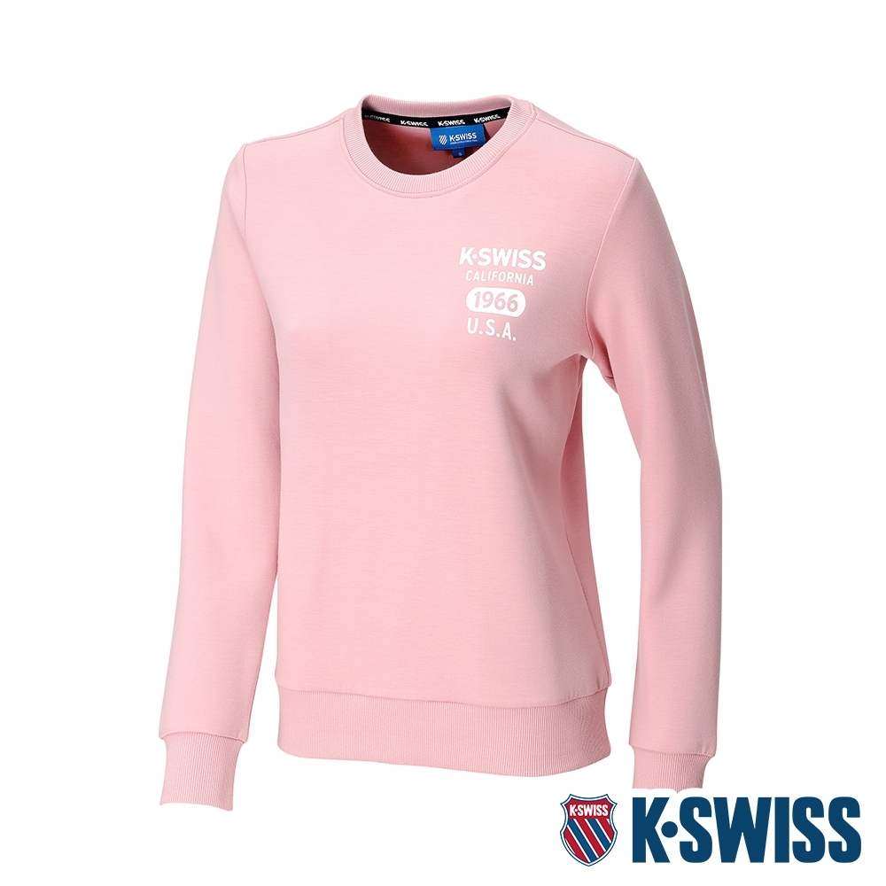 K-SWISS 1966 Sweatshirt圓領長袖上衣-女-粉紅