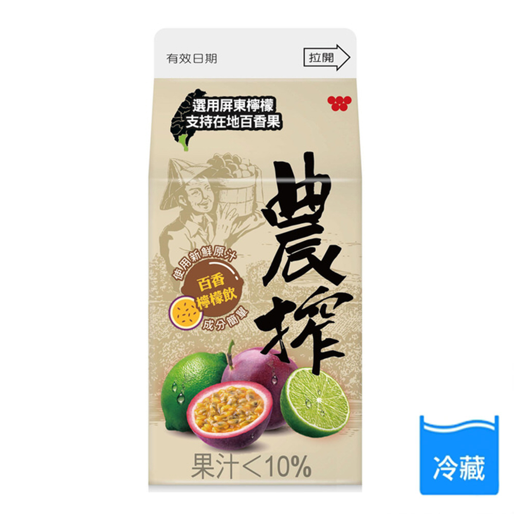 農搾百香檸檬飲375ml(3瓶入)