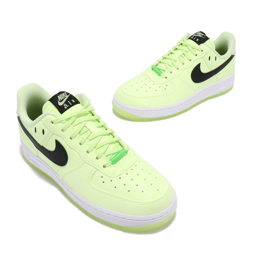 Nike 休閒鞋Air Force 1 07 LX 女鞋經典款AF1 夜光簡約球鞋穿搭綠白