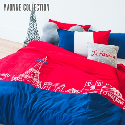 YVONNE COLLECTION 巴黎街景單人四季被(5x7呎)-紅