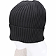 MARELLA CALCIO 羊毛絨混紡黑色反褶羅紋針織帽 product thumbnail 1