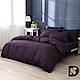 岱思夢 柔絲棉 被套床包組 單人 雙人 加大 特大 尺寸均一價 素色床包四件組 神秘紫 product thumbnail 2