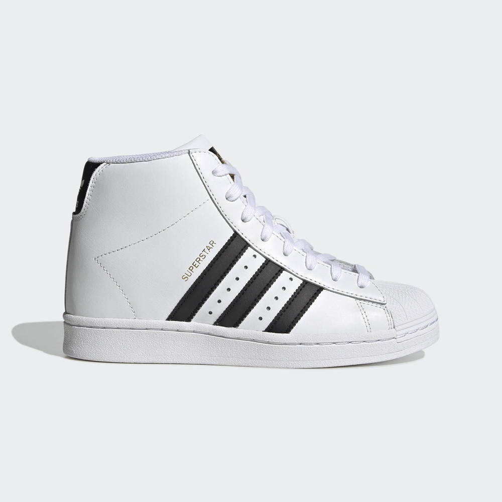 ADIDAS SUPERSTAR UP W 高筒 女休閒鞋-白-FW0118