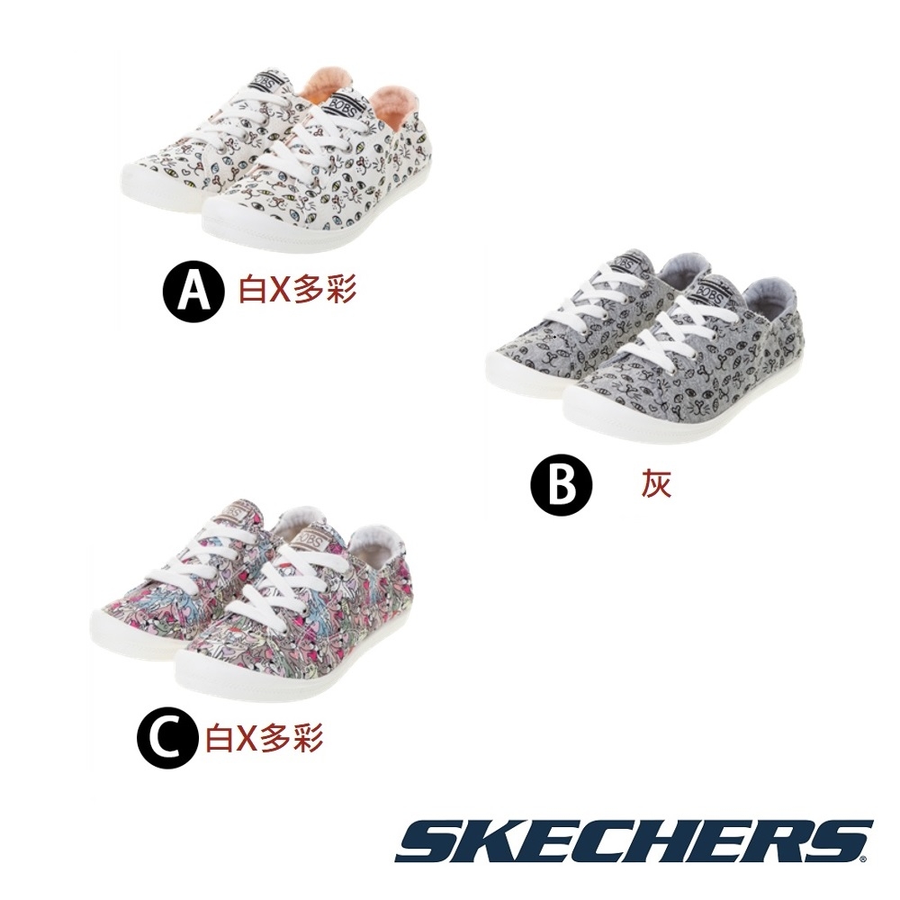 SKECHERS 休閒鞋 女輕量套入式帆布休閒鞋