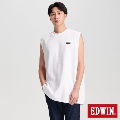 EDWIN 涼感系列 涼感吸濕排汗無袖背心-男-白色