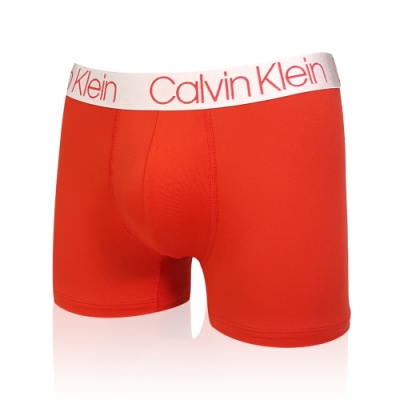 CALVIN KLEIN MICROFIBER系列 莫代爾超細纖維中長版 平口/四角CK內褲 - 紅色