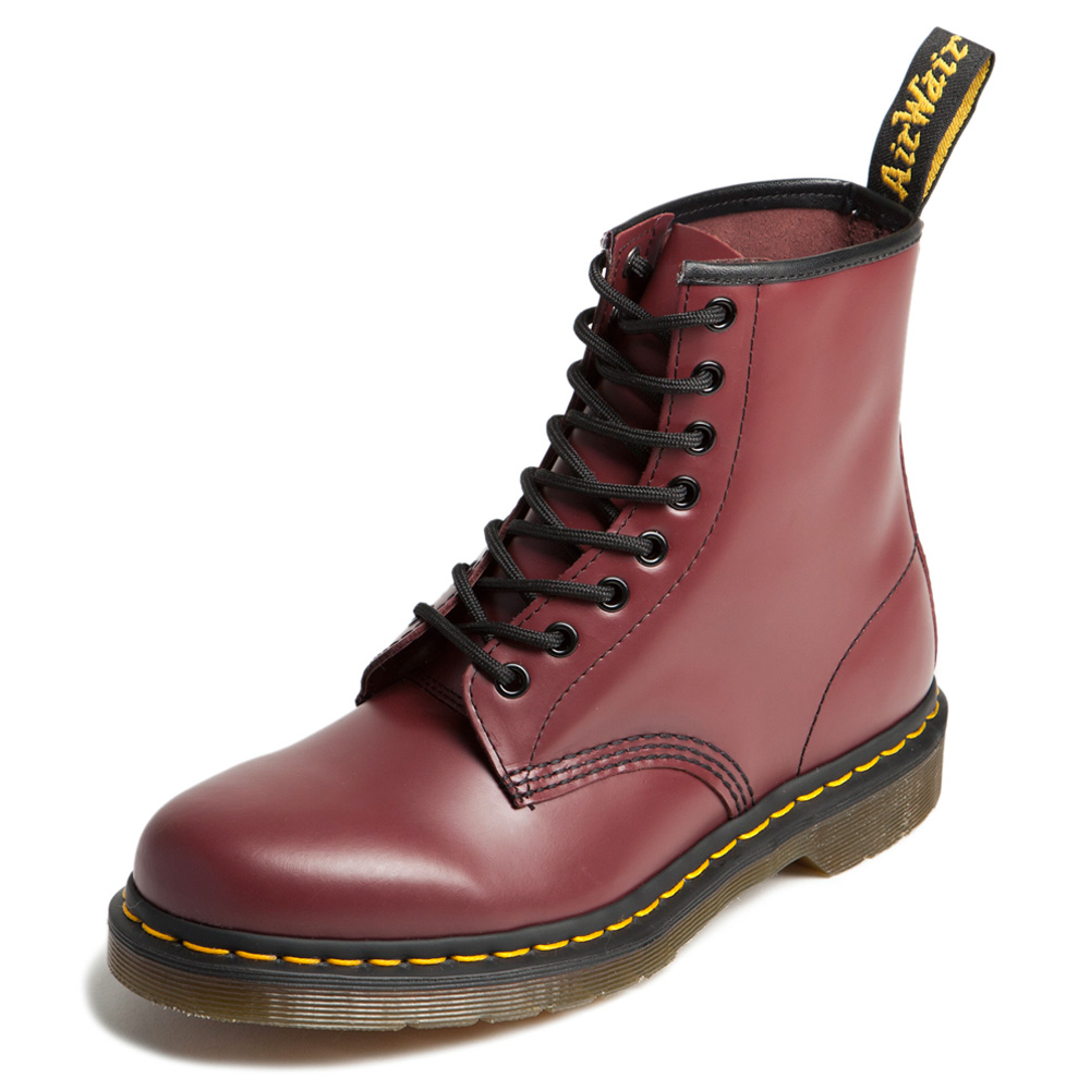 Dr.Martens 馬汀 1460 SMOOTH 8孔綁帶平底短筒靴 硬皮素面休閒鞋 真皮馬丁中性款 11822600