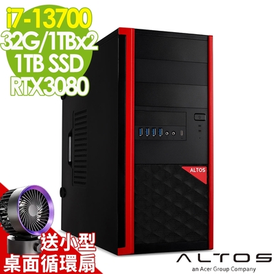 ACER Altos P150F8 高階水冷工作站 i7-13700/32G/1TSSD+1TBX2/RTX3080_10G/700W/WIFI6/W11P