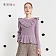 JESSICA RED - 紫色甜美浪漫荷葉邊褶皺圓領羊毛混紡毛衣 product thumbnail 1