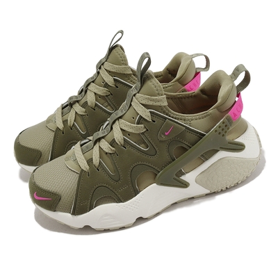 Nike 休閒鞋 Wmns Air Huarache CRAFT 女鞋 軍綠 武士鞋 襪套式 DQ8031-200