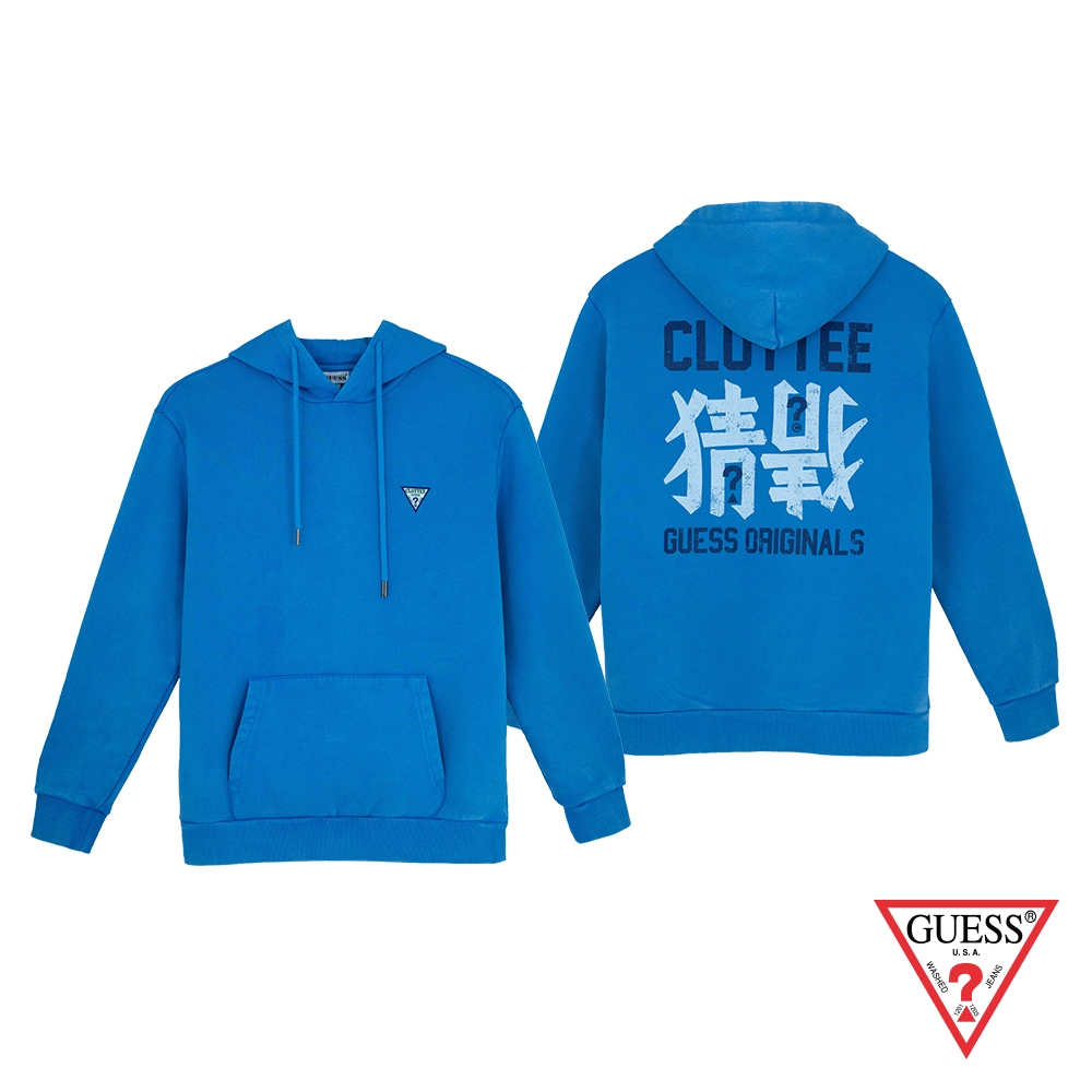 GUESS雙11-男裝-Originals x CLOTTEE系列潮流帽T-藍 原價3790 product image 1