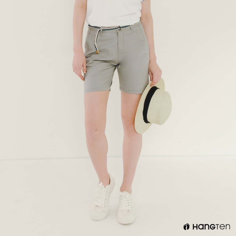 Hang Ten - 女裝 - 腰帶造型短褲 - 灰