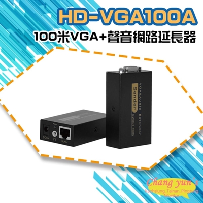 昌運監視器 HD-VGA100A 100米VGA+聲音網路延長器