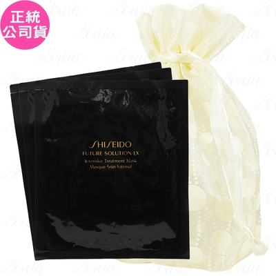 SHISEIDO 資生堂 時空琉璃LX御藏修護面膜(60g)*3旅行袋組(公司貨)