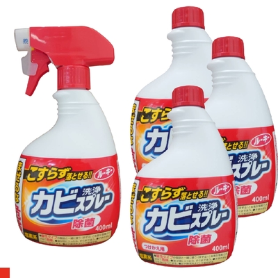 日本 第一石鹼 浴室 400ml 除霉噴霧劑x1+補充瓶x3 入門組合