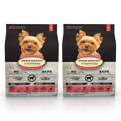 Oven-Backed 烘焙客 草飼羊配方 成犬糧(小顆粒)5磅 2包