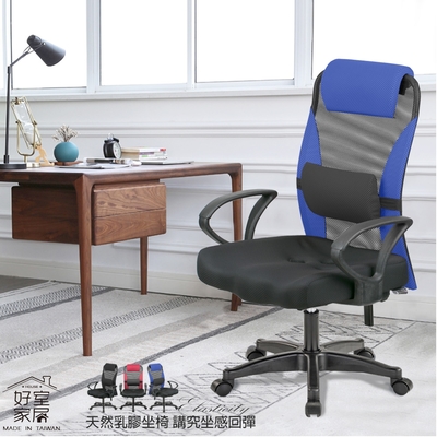 【好室家居】嚴選3D人體工學乳膠久坐電腦椅(升降椅/居家工作/辦公旋轉椅)