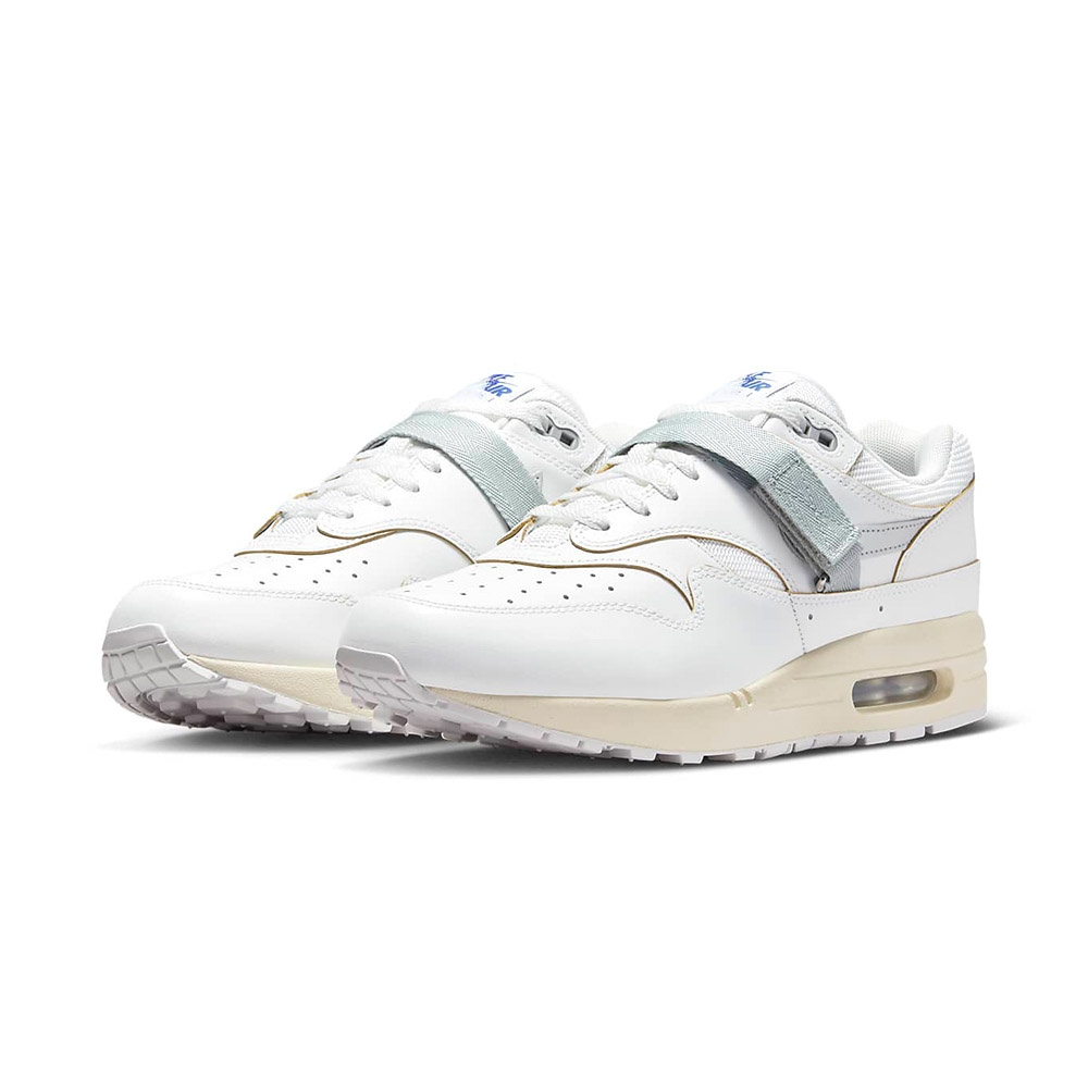 Nike Air Max 1 Time Warp 男白經典氣墊魔鬼氈運動休閒鞋FJ5472-121