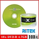 RITEK錸德 16x DVD-R 4.7GB X版/100片裸裝 product thumbnail 1