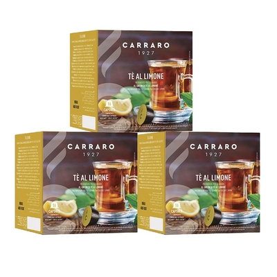 Carraro 義大利咖啡膠囊 Lemon Tea 檸檬茶 16顆/3盒;適用Dolce Gusto 雀巢膠囊咖啡機