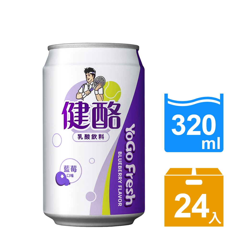 金車 健酪乳酸飲料-藍莓口味(320mlx24罐)