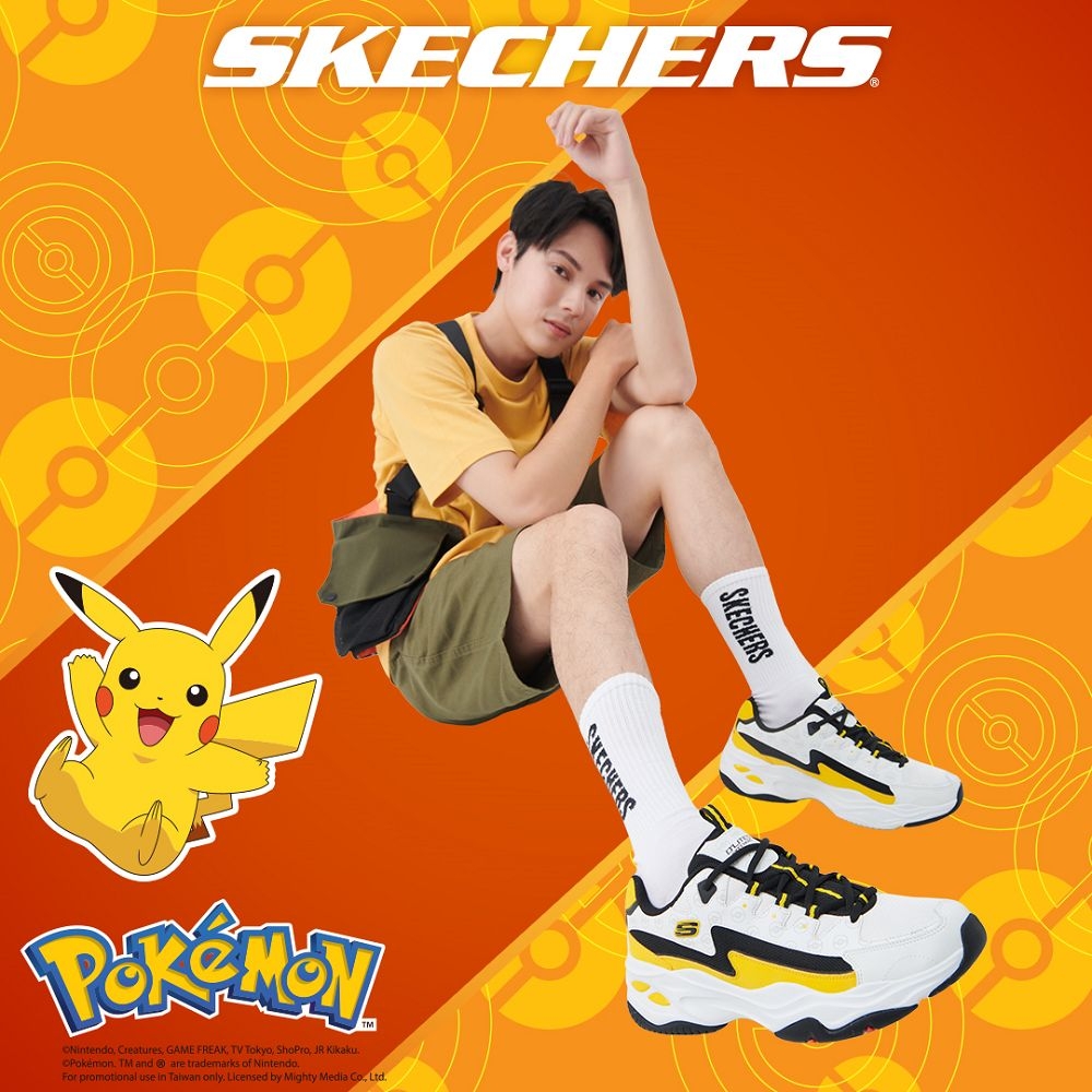 SKECHERS 男休閒 寶可夢限定款 D'LITES 4.0 - POKEMON 皮卡丘款 - 802002WYL