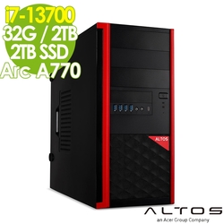 Acer Altos 安圖斯 P150F8 (i7-13700/32G/2TB+2TB SSD/Arc A770-16G/700W/W11P)