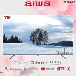 Aiwa 日本愛華 75吋4K HDR Google TV認證 QLED量子點智慧聯網液晶顯示器-75QL24 (含安裝)