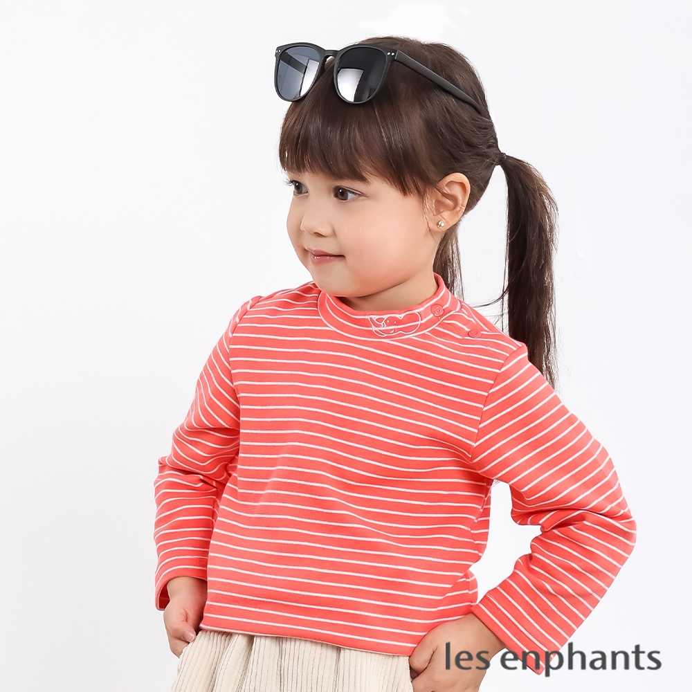 【麗嬰房】EASY輕鬆系列 小童條紋長袖上衣-紅色(86cm~130cm)
