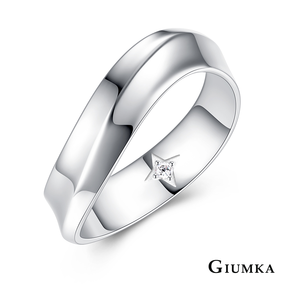 GIUMKA純銀戒指尾戒S925純銀情侶戒指 以愛之名男女情人對戒 單個價格(共2款)MRS07094