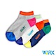 WARX除臭襪 抗菌機能撞色船型童襪6入組 S號18-21cm product thumbnail 1