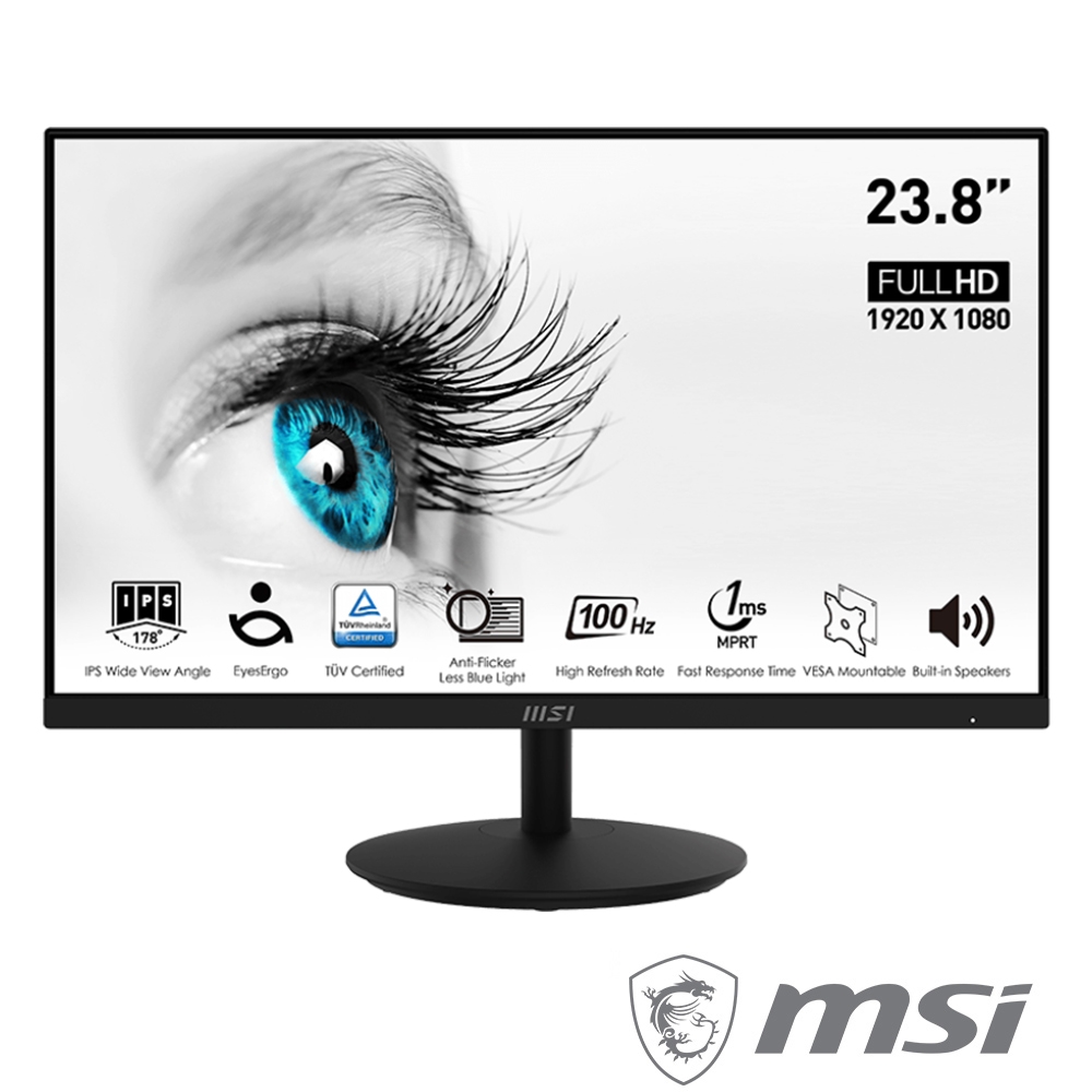 MSI微星 PRO MP242A 24型 FHD IPS商用螢幕