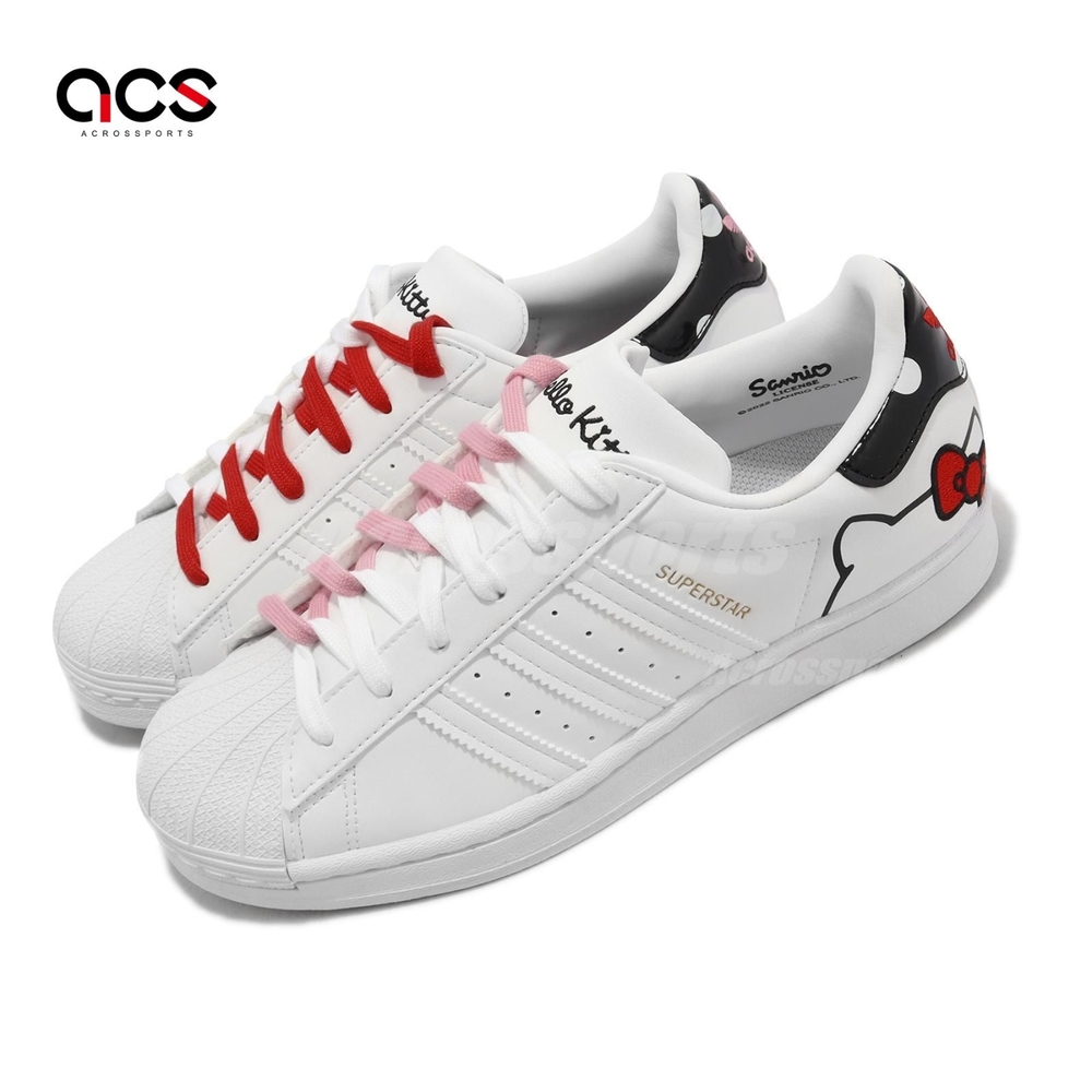 adidas 休閒鞋 Superstar W 女鞋 白 Hello Kitty 聯名款 小白鞋 愛迪達 GW7168