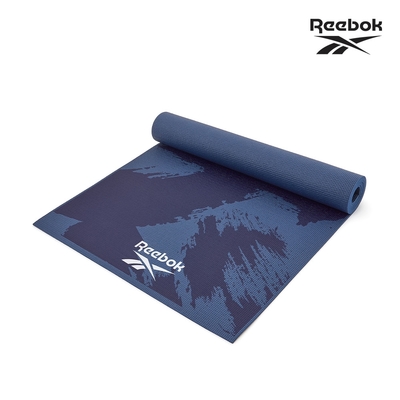 Reebok-防滑波紋瑜珈墊-4mm(筆刷藍)